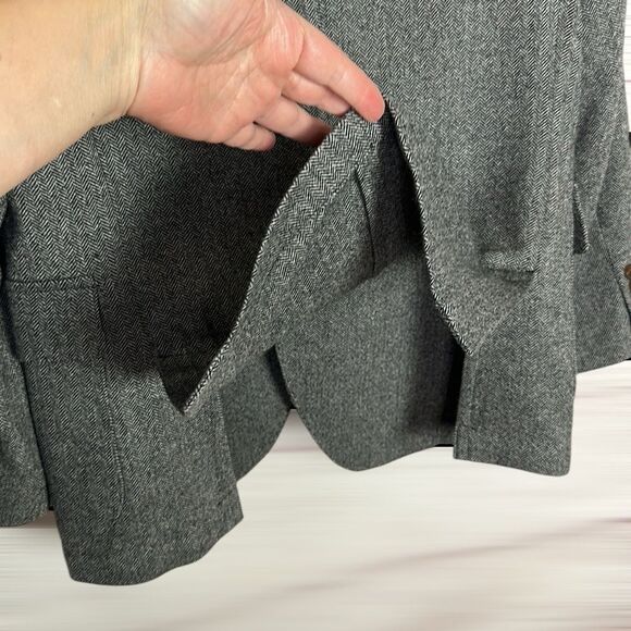 NWT J.McLaughlin McCown Wool Sport Coat Blazer Gray Herringbone Unlined size 40 - Picture 11 of 14